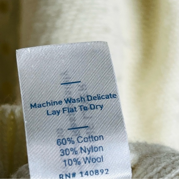 Marine Layer Jada Crewneck Womens sweater ivory sz small pullover knit - Picture 4 of 6